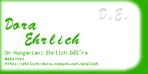 dora ehrlich business card